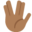 vulcan salute, medium-dark skin tone